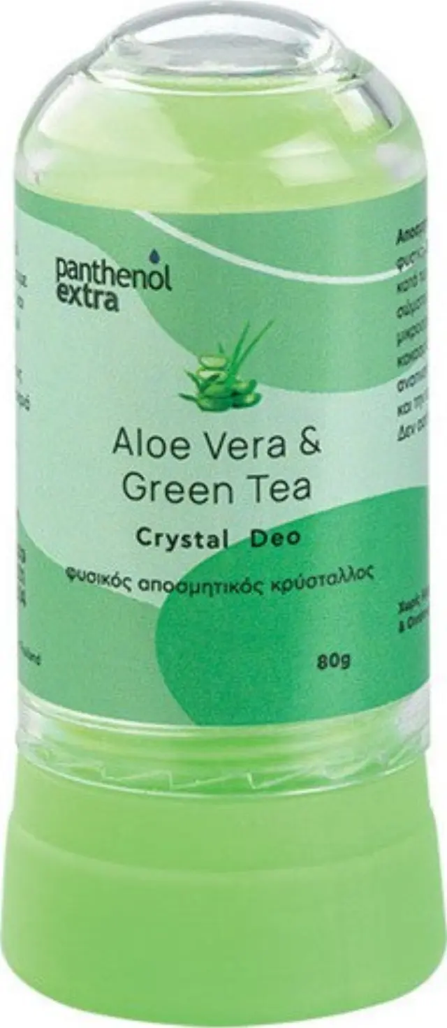 Medisei Panthenol Extra Crystal Aloe Vera & Green Tea Αποσμητικός Κρύσταλλος σε Roll-On 80gr