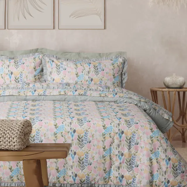 Σετ Σεντόνια 240x260 Υπέρδιπλα Daily Das Home 3184 Πολύχρωμο 100% βαμβακερόΧωρίς Λάστιχο