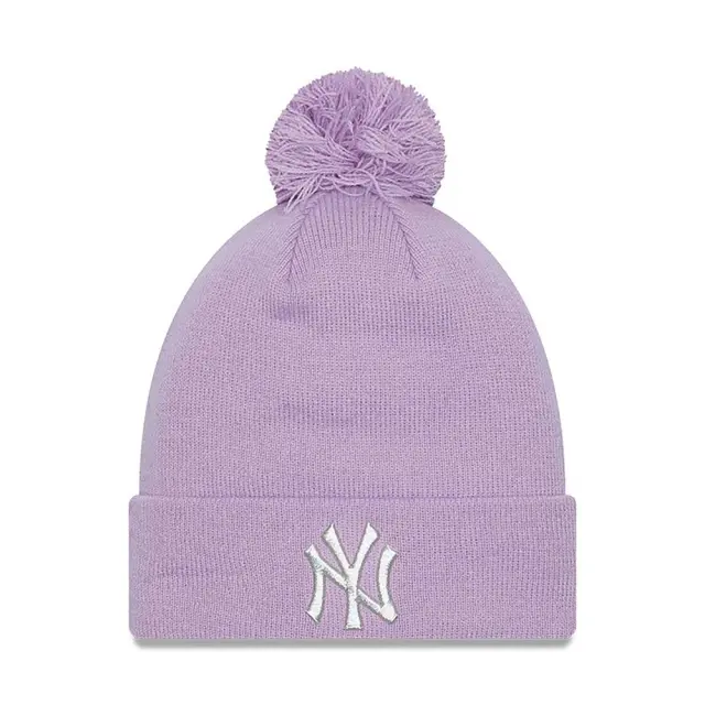 New Era Women's Metallic Pom Stone New York Yankees Beanie Μωβ 60364280 (New Era) - One Size