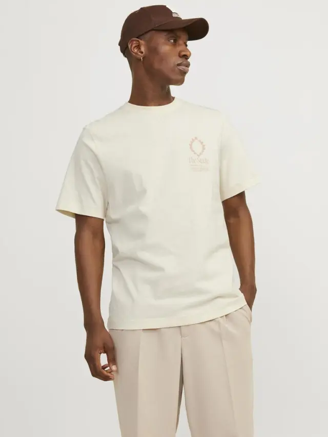 JORNOTO GRAPHIC CHEST TEE SS C.N LN buttercream - XL 3