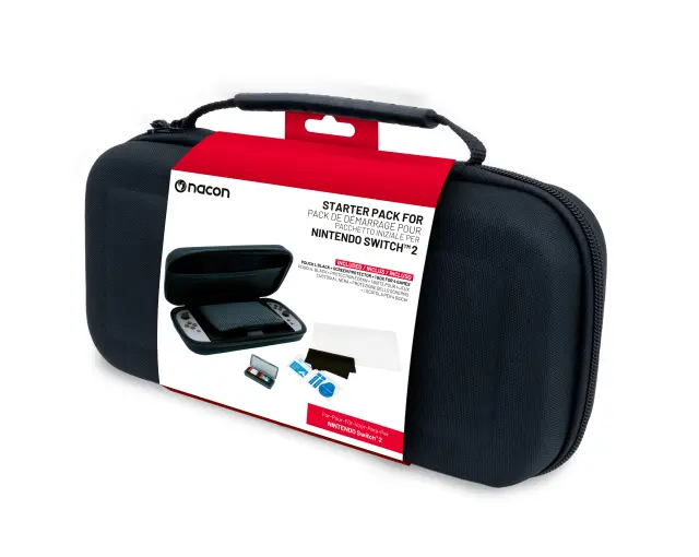Essential Pack til Nintendo Switch II &ndash; H&aring;rdtaske, Sk&aelig;rmbeskyttelse og Opbevaringsboks til 4 Spil (sort) - Nintendo Switch 2
