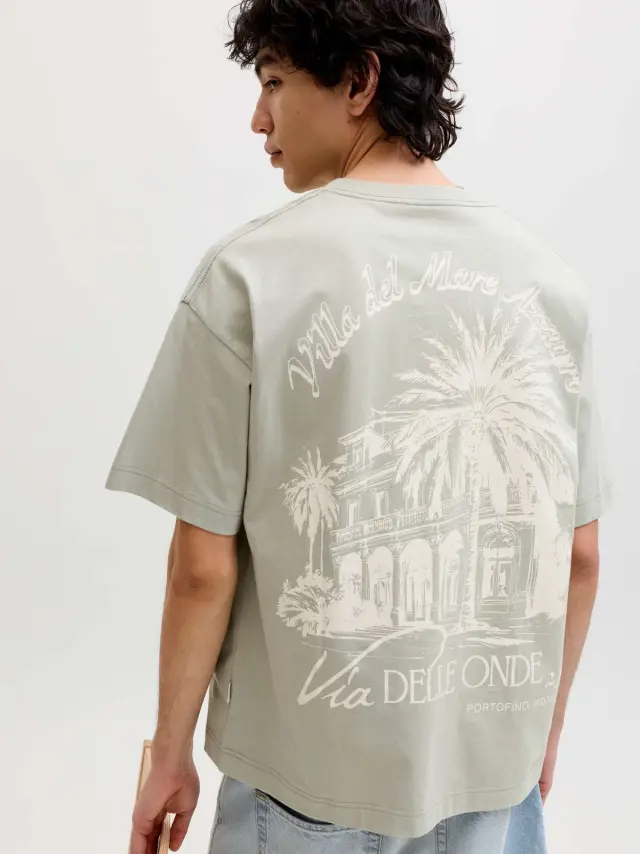 JORCOTEDAZUR MONO BACK TEE SS CN LN Seagrass - L 3