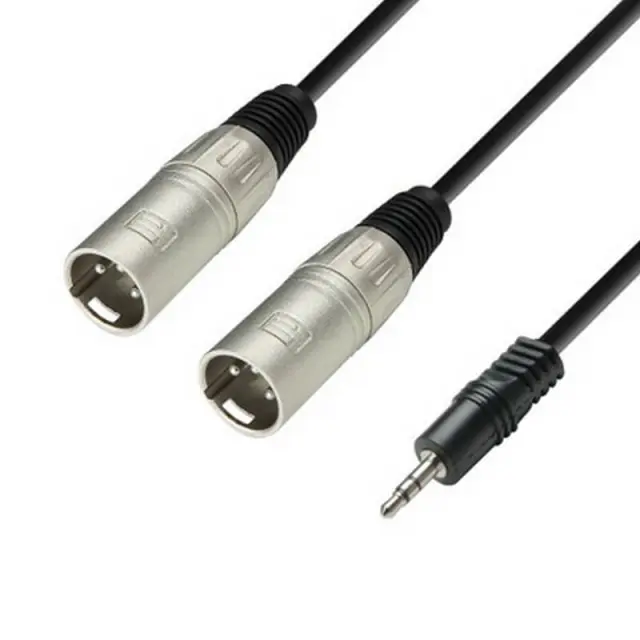 Adam Hall K3YWMM0300 3Star Series Καλώδιο Audio 2xXLR(m) - 1/8 Stereo Jack 3m Μαύρο
