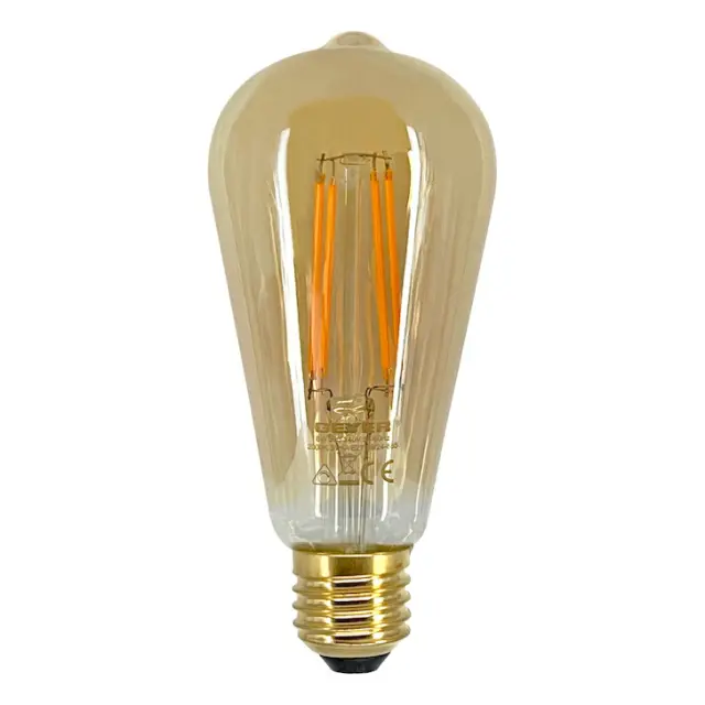 Λαμπτήρας LED ST64 6w τύπου Edison Filament Vintage Dimmable Geyer