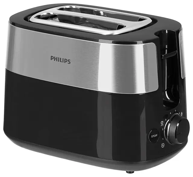Philips Daily Collection HD2516/90 toaster 2 slice(s) 830 W Black