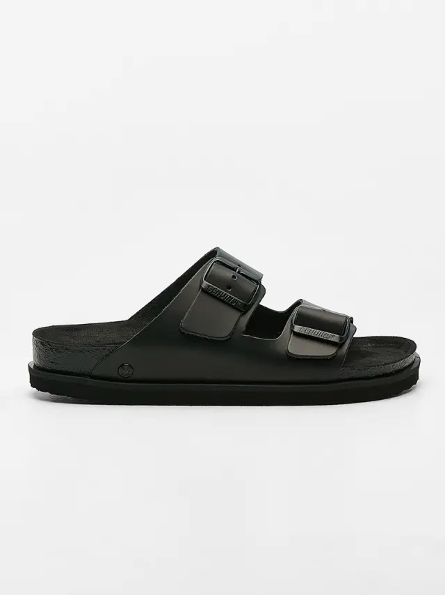 Genuins Πέδιλα Γυναικείο δέρμα Μαύρο GEN/HAWAII PREM G106544 BLACK 2