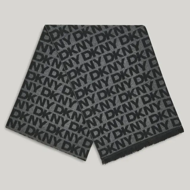 Γυναικείο Κασκόλ Διπλής Όψης με Λογότυπο DKNY D6WS1921-0071 Μαύρο - ONESIZE 3