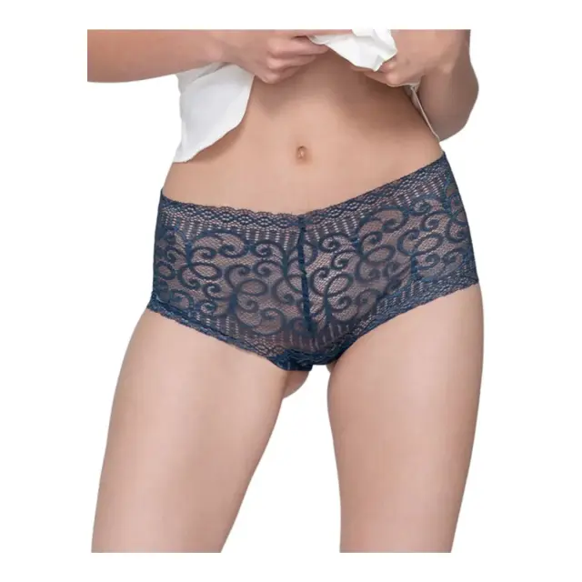 Luna Γυναικείο Boxer Hipster Lace Party, Χρώμα Μπλε