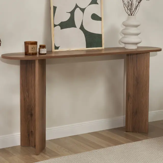 Κονσόλα Sira Megapap χρώμα καρυδί 150x35x75εκ.