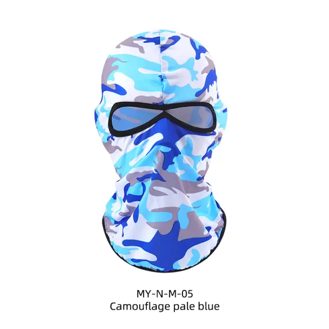 Ghetto Helmet Liner Balaclava Camouflage 2 Hole Unisex Blue