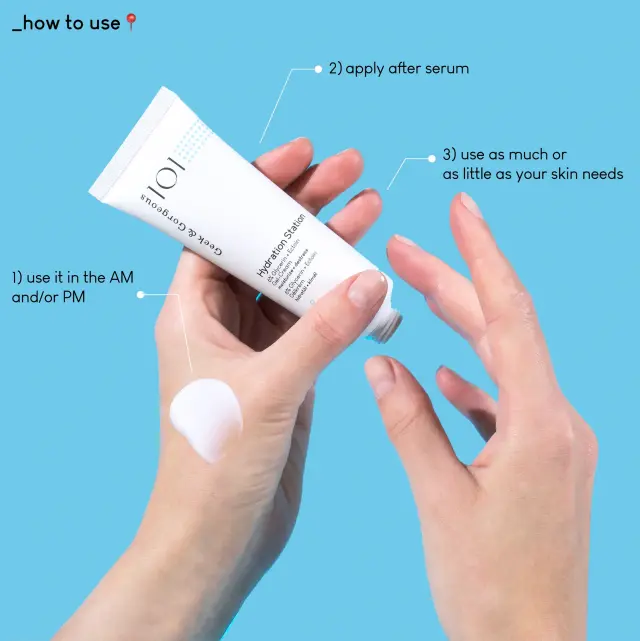 Geek & Gorgeous Hydration Station 5% Glycerin + Ectoin Gel-Cream Ελαφριά Ενυδατική Προσώπου, 50ml 2