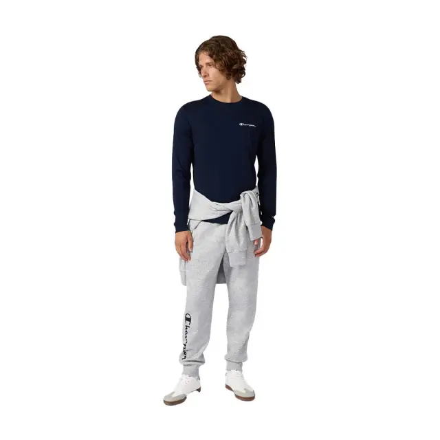 Champion Men's Standard Fit Chest Logo Longsleeve T-Shirt Μπλε Σκούρο 221799-BS501 (Champion) - Large 3