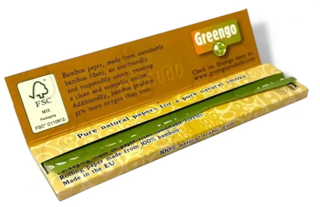 Greengo Χαρτάκια - Bamboo King Size Slim Unbleached 50τεμ. 3