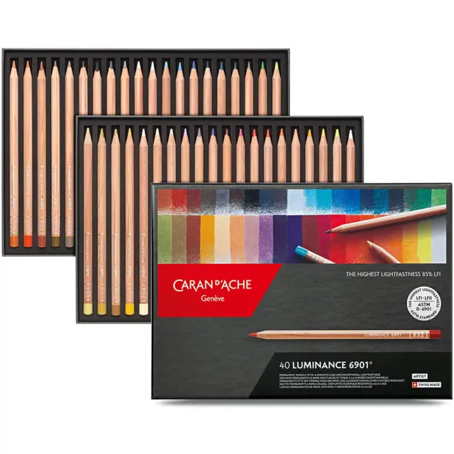 Σετ Ξυλομπογιές Caran d'Ache Luminance 6901, 40 Χρώματα