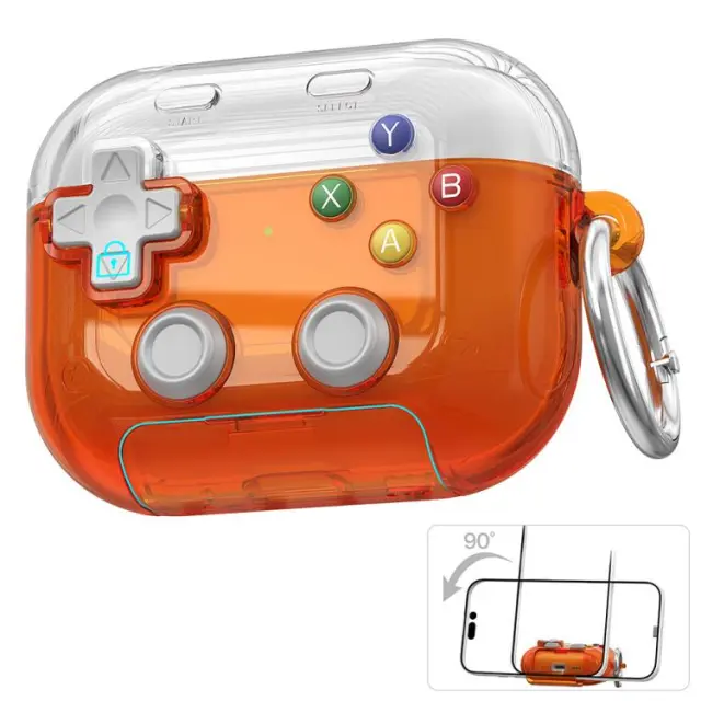 Retro Console Θήκη για Airpods Pro 3-Transparent Orange OEM 2
