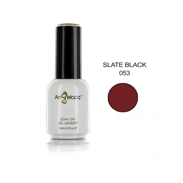 Ημιμόνιμο επαγγελματικό βερνίκι ANGELACQ 15ML - 0.5FL.OZ 053 Slate Black