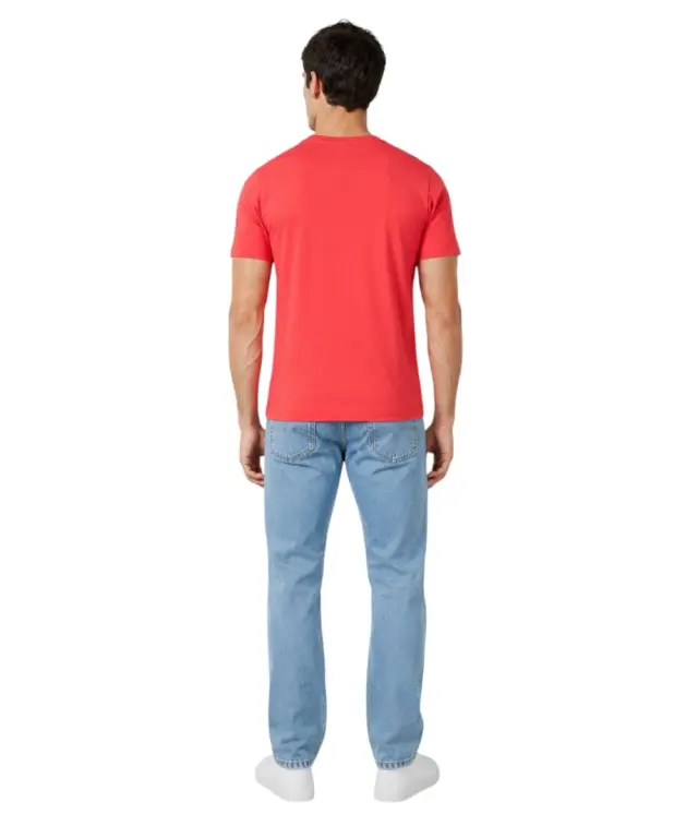 Baci & Abbracci - Ανδρικό T-shirt Crew Neck with Logo BAM3381-CILIEG Κόκκινο 2
