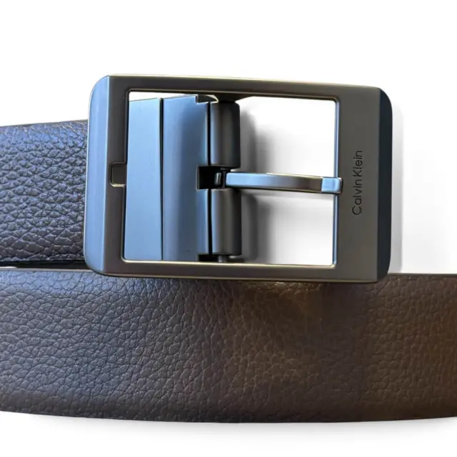 Ανδρική Δερμάτινη Ζώνη Διπλής Όψης Calvin Klein LV04D7154-WCA Μαύρη-Καφέ Μαύρο - 105 3