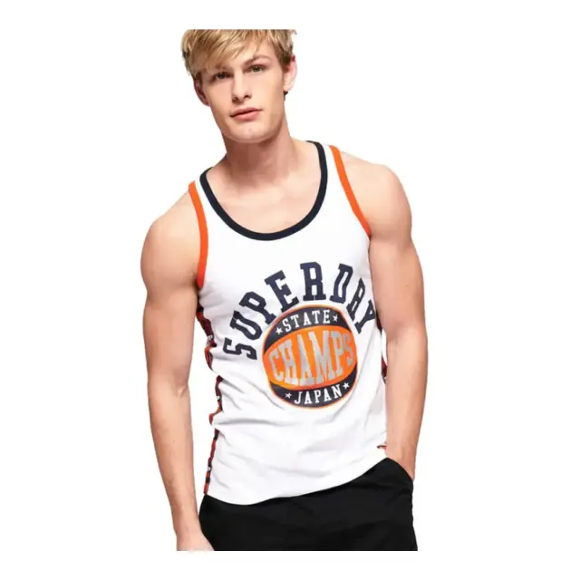 Superdry Ανδρικό T-Shirt Podium Mid Weight Vest, Χρώμα Optic - S