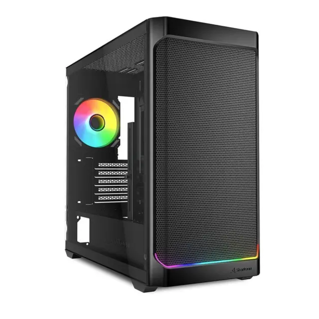 Sharkoon MK4W RGB Strip Gaming Midi Tower Κουτί Υπολογιστή με Πλαϊνό Παράθυρο Μαύρο