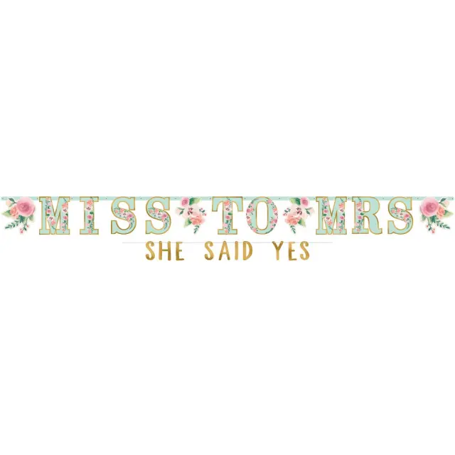 Γιρλάντα Γράμματα Mint To Be Paper 2 τεμ Miss to Mrs