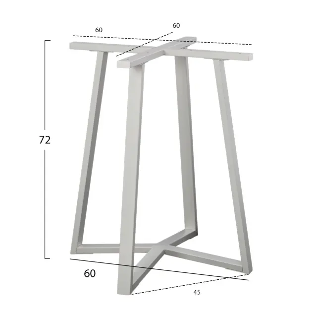 ΒΑΣΗ ΤΡΑΠΕΖΙΟΥ ΛΕΥΚΗ ΜΕΤΑΛΛΙΚΗ HM470.02 60x60x72 εκ. 2