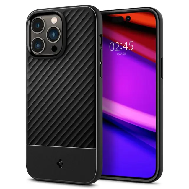 Spigen Core Armor, matte black - iPhone 14 Pro