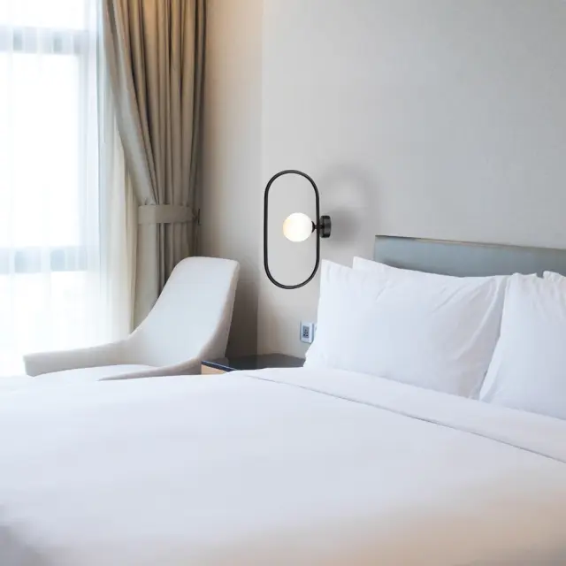 InLight Επιτοίχιο Φωτιστικό Μαύρο G9 – Οβάλ με White Opal Γυαλί 15×40 cm (43030-Black) 3