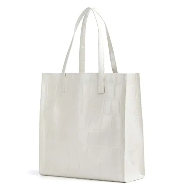 Γυναικεία Τσάντα Ώμου Ted Baker Croccon Large Icon 281631 Ivory Κροκό Άσπρο - One Size 2