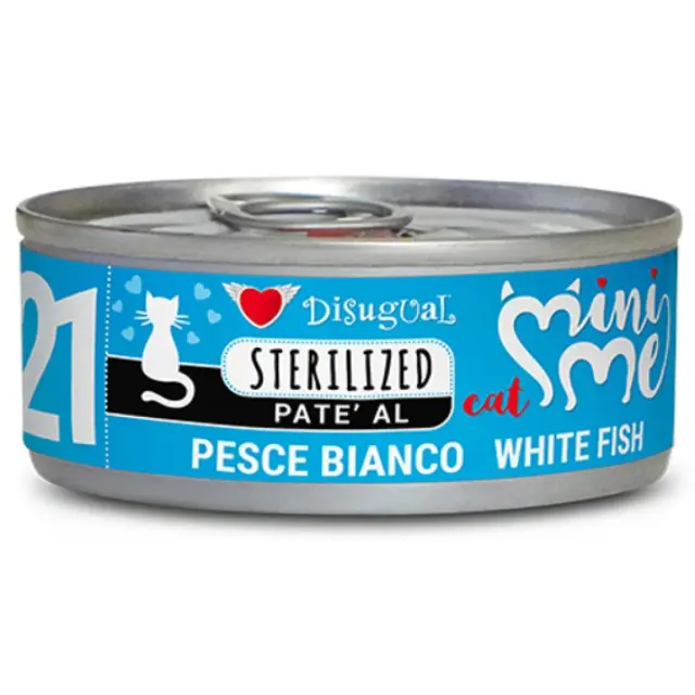 Υγρή Τροφή Disugual Mini Me Cat - Sterilized 21 Pate Με Λευκά Ψάρια 85gr
