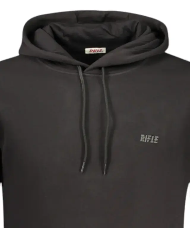 Rifle Jeans - Ανδρική Μπλούζα Φούτερ Regular Fit RFF017-NERO Μαύρο 3