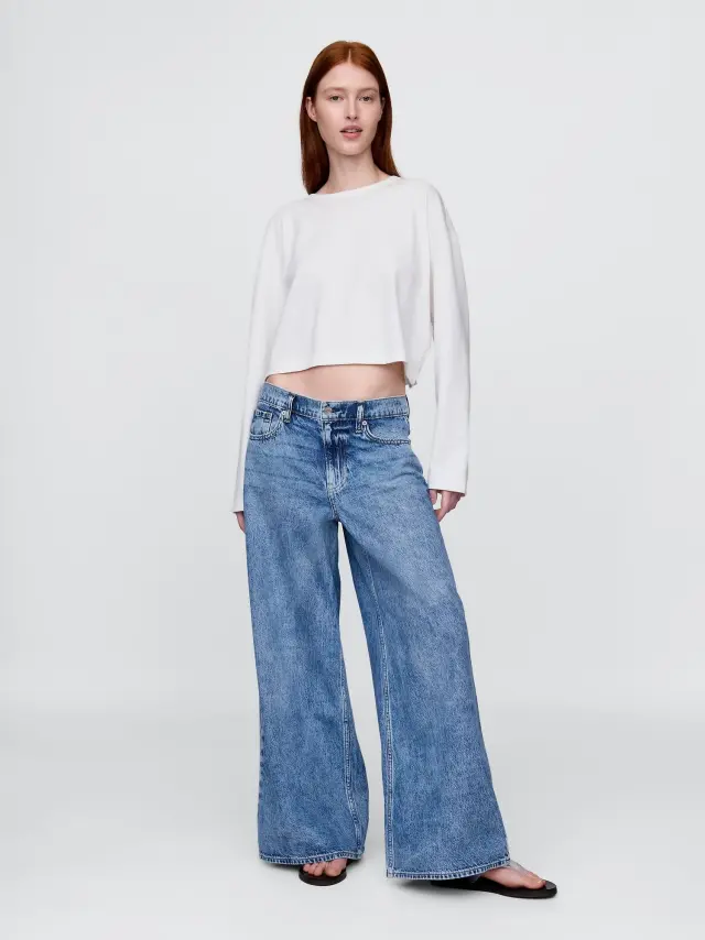 Low Slung Extra Baggy Τζιν Παντελόνι Light indigo