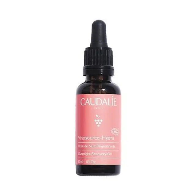 Caudalie Vinosource-Hydra Overnight Recovery Oil Ενυδατικό Συμπύκνωμα Προσώπου Νυκτός με Θρεπτικά Αιθέρια Έλαια για Ξηρές/Αφυδατωμένες Επιδερμίδες, 30ml