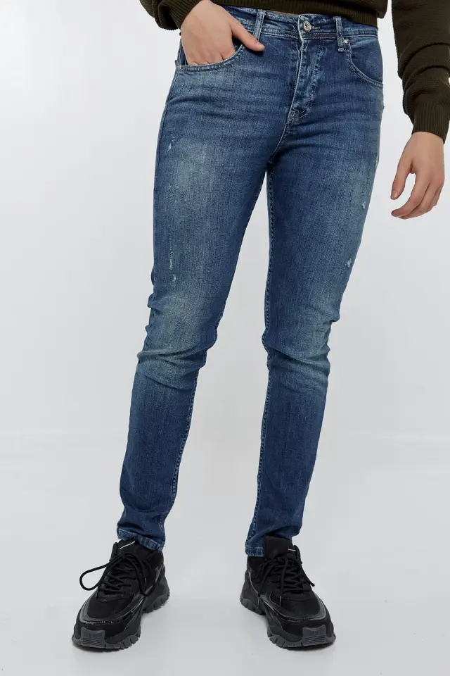 Παντελόνι Jean Slim Fit Μπλε Μπλέ
