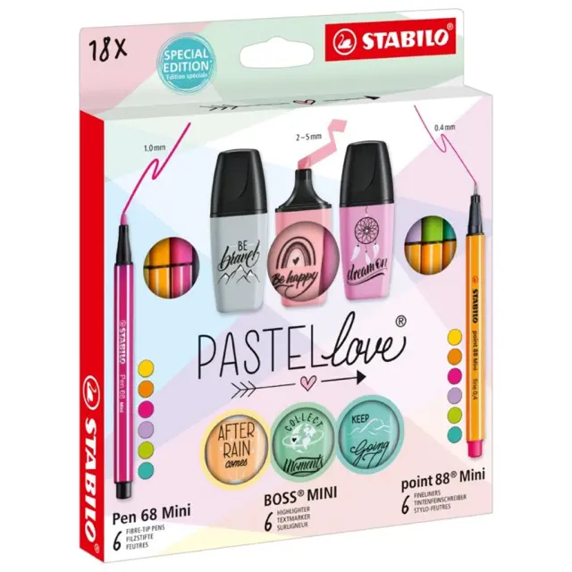Set Stabilo Pastel Love 18 Τεμ (Mini 68,88 Boss)/ 128077058 (Stabilo)