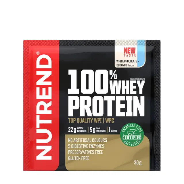 Nutrend 100% Whey Protein White Chocolate Coconut, 30 g
