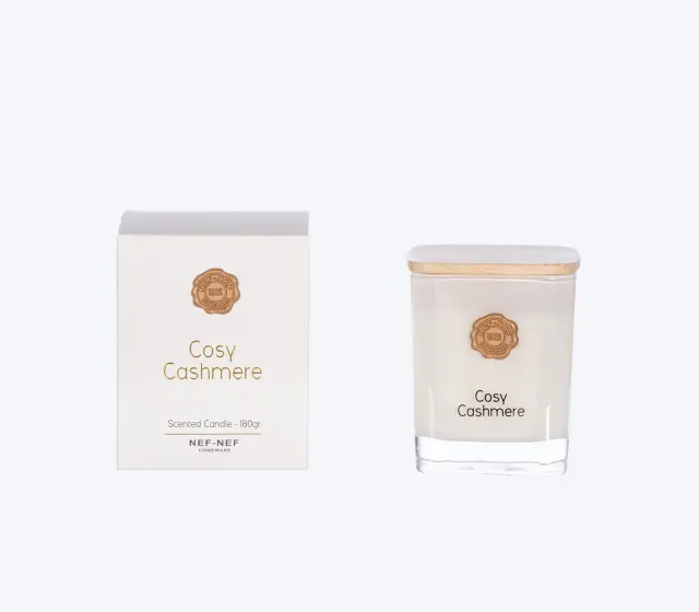 Nef-Nef Homeware Αρωματικό Κερί Cosy Cashmere 180 gr White