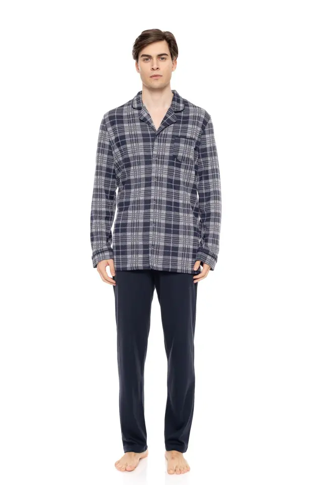 W-M721 - Type - PYJAMA JACQUARD BLUE GREY PLAID
