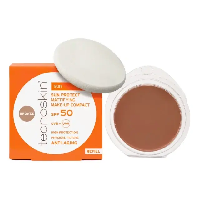 TECNOSKIN Sun Prot Mattif Make-Up Comp SPF50 10g Bronze Refill