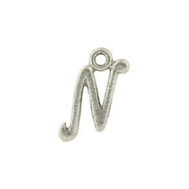 Διακοσμητικό Χυτό Pewter - Γράμμα N - Antique Fine Silver - 1τεμ