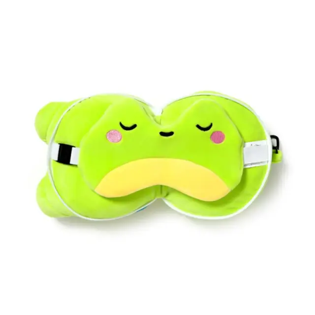 Puckator Relaxeazzz Travel Pillow & Eye Mask: Frog 3