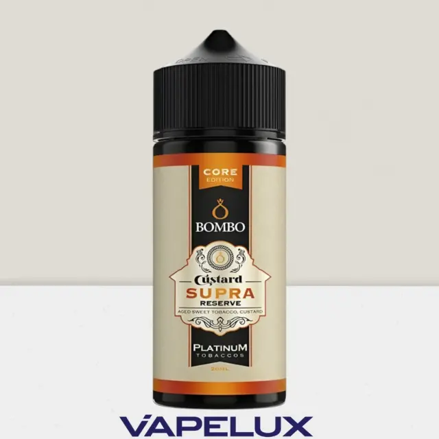 Bombo Platinum Tobaccos Custard Supra Reserve Core Edition 20ml/120ml 120ml Ημικαπνικά 2