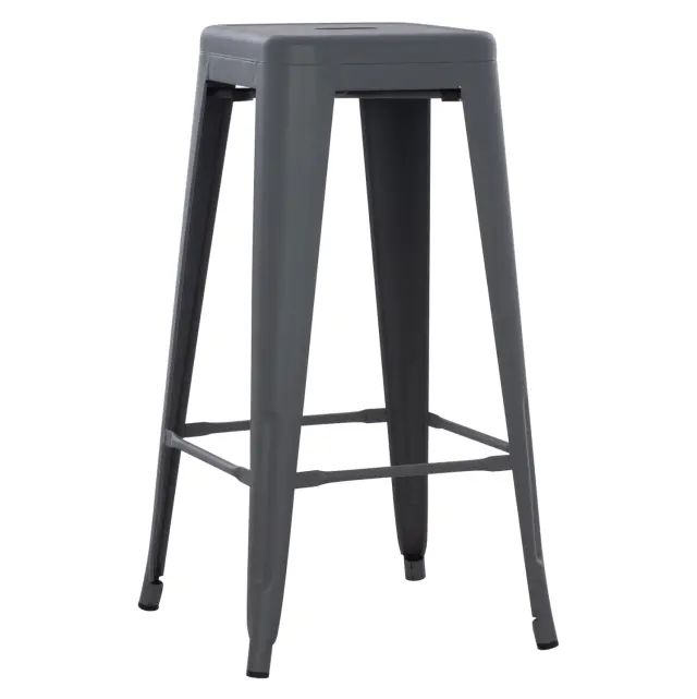 ΣΚΑΜΠΟ ΜΠΑΡ ΜΕΤΑΛΛΙΚΟ FB98642.50 ΣΕ ΓΚΡΙ 43x43x78Υεκ.