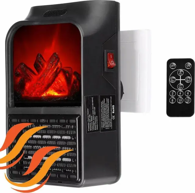Flame Heater Αερόθερμο Τοίχου 600W 2