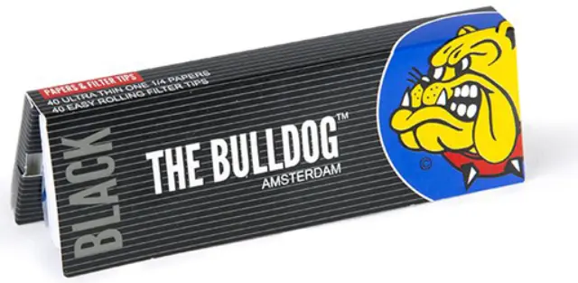 The Bulldog Χαρτάκια - Μαύρο 50φ. - 1¼ + Tips