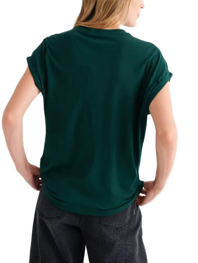 Attrattivo γυναικείο t-shirt με λαχούρια και κέντημα 9923939-2 2