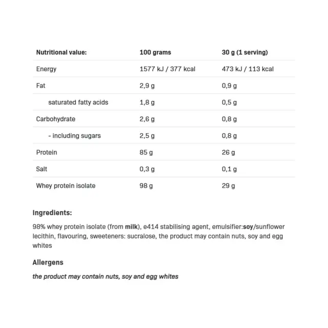 ALLNUTRITION Isolate Protein Caramel Ice Cream, 908 g 2