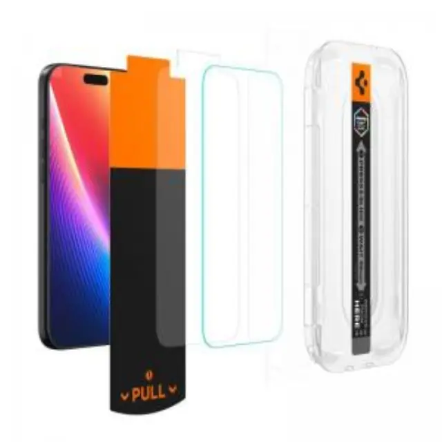 Tempered Glass Full Face Spigen Glas.tR EZ-FIT Pro Privacy Apple iPhone 16 Pro/ 17/ 17 Pro (1 τεμ.) N69292 3