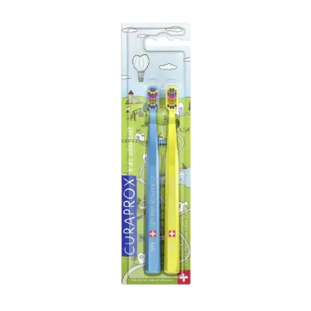 Curaprox CS Kids Ultra Soft Toothbrush Kids Edition Πολύ Μαλακή Οδοντόβουρτσα για Παιδιά 2 τμχ