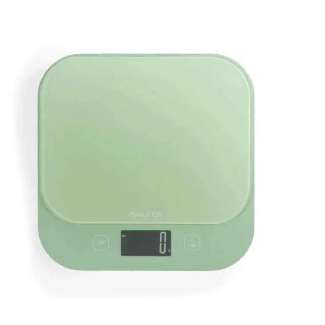 Salter British Bakes Digital Kitchen Scale Ψηφιακή Ζυγαριά Κουζίνας Γυάλινη 10kg - Πράσινο